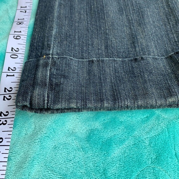 The Limited Vtg Drew Y2K Blue Jeans Straight Capri Low Rise Med Wash Sz 0 New‎ - Picture 5 of 8
